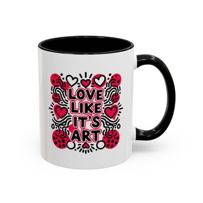 Love Like It's Art - Color Accent Mug
