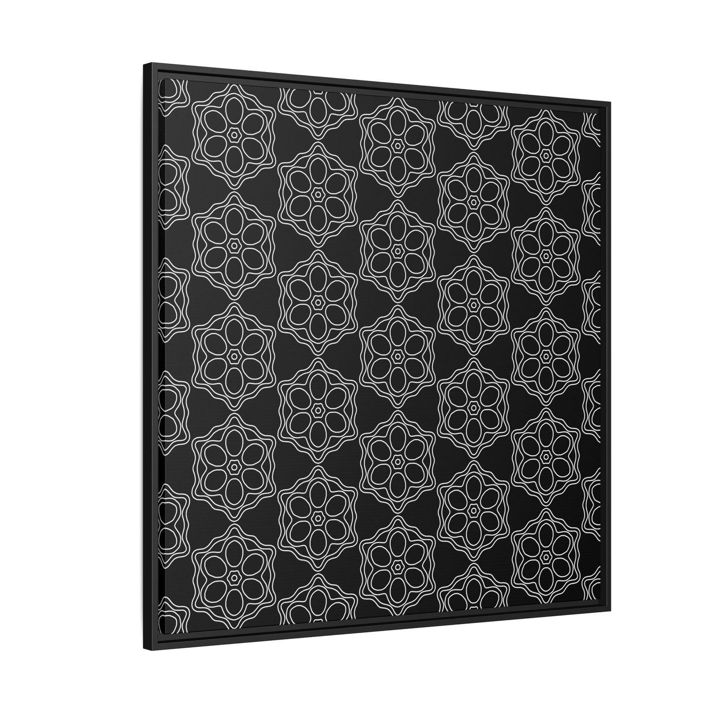 Geometric Sacred Flower - Framed Canvas