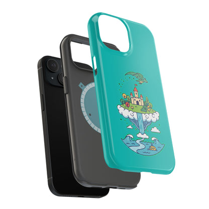 Floating Castle Dragon - Magical Fantasy Island - Magnetic Phone Case