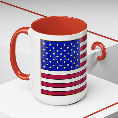 New Glory American Flag (Gold Edge Edition) - Color Accent Mug