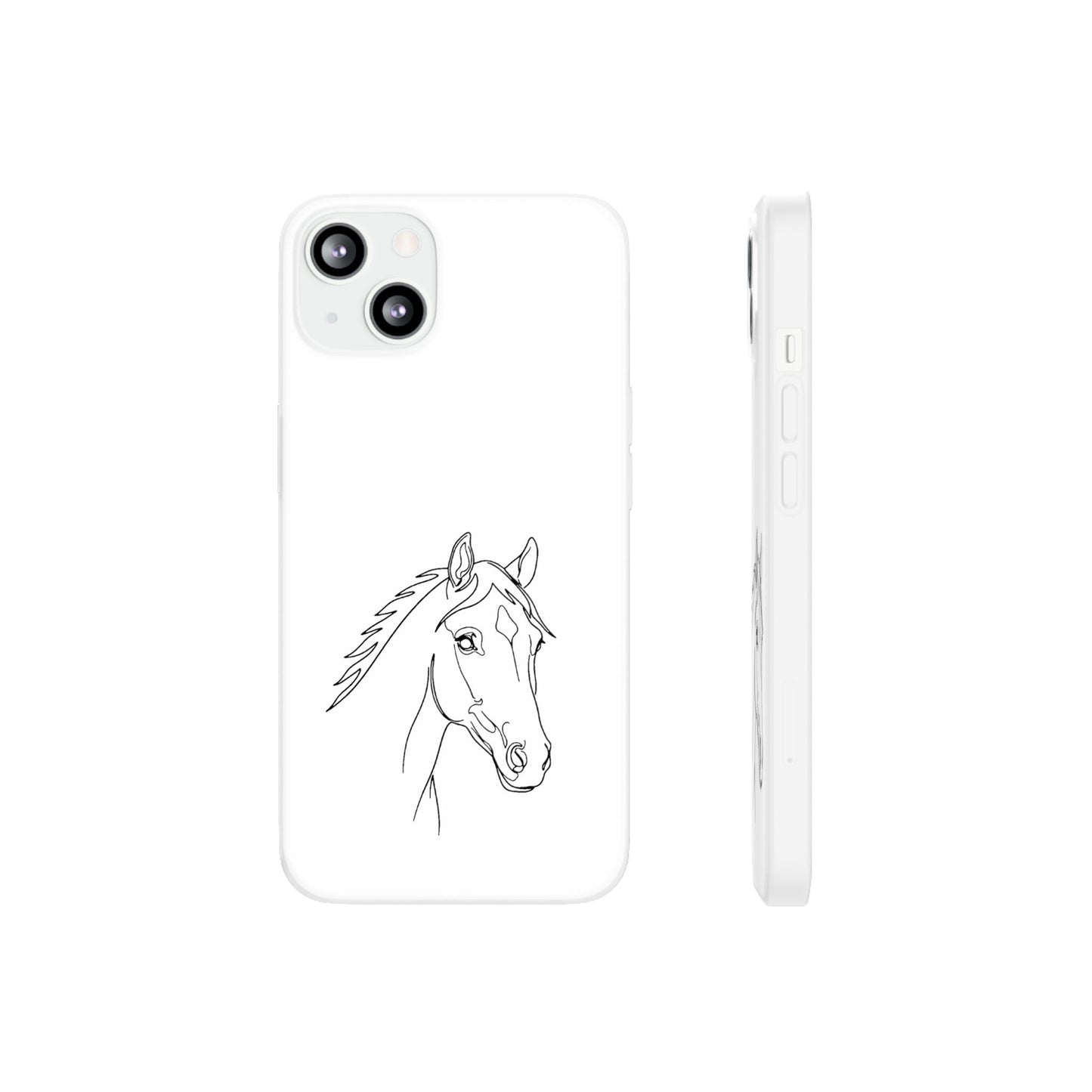 Horse Portrait Sketch - Flexi Phone Case