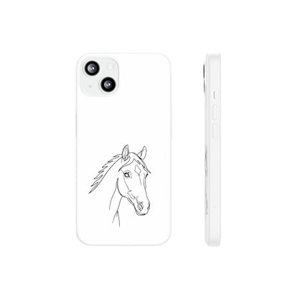 Horse Portrait Sketch - Flexi Phone Case