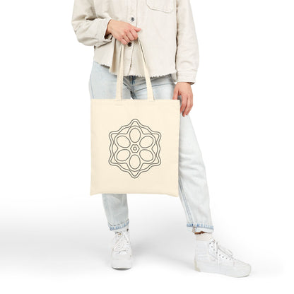 Hand-Drawn Floral Cotton Canvas Tote Bag, Eco-Friendly Shopping Bag, Reusable Grocery Tote, Gift for Garden Lovers, Sustainable Style