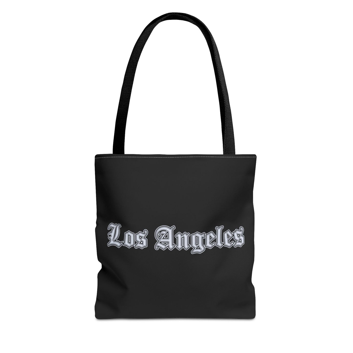 Los Angeles Gothic Tote Bag, Urban Tote, City Lover Bag, Gift for Angelenos, Travel Tote, Fashionable Shopper - Silver Edition
