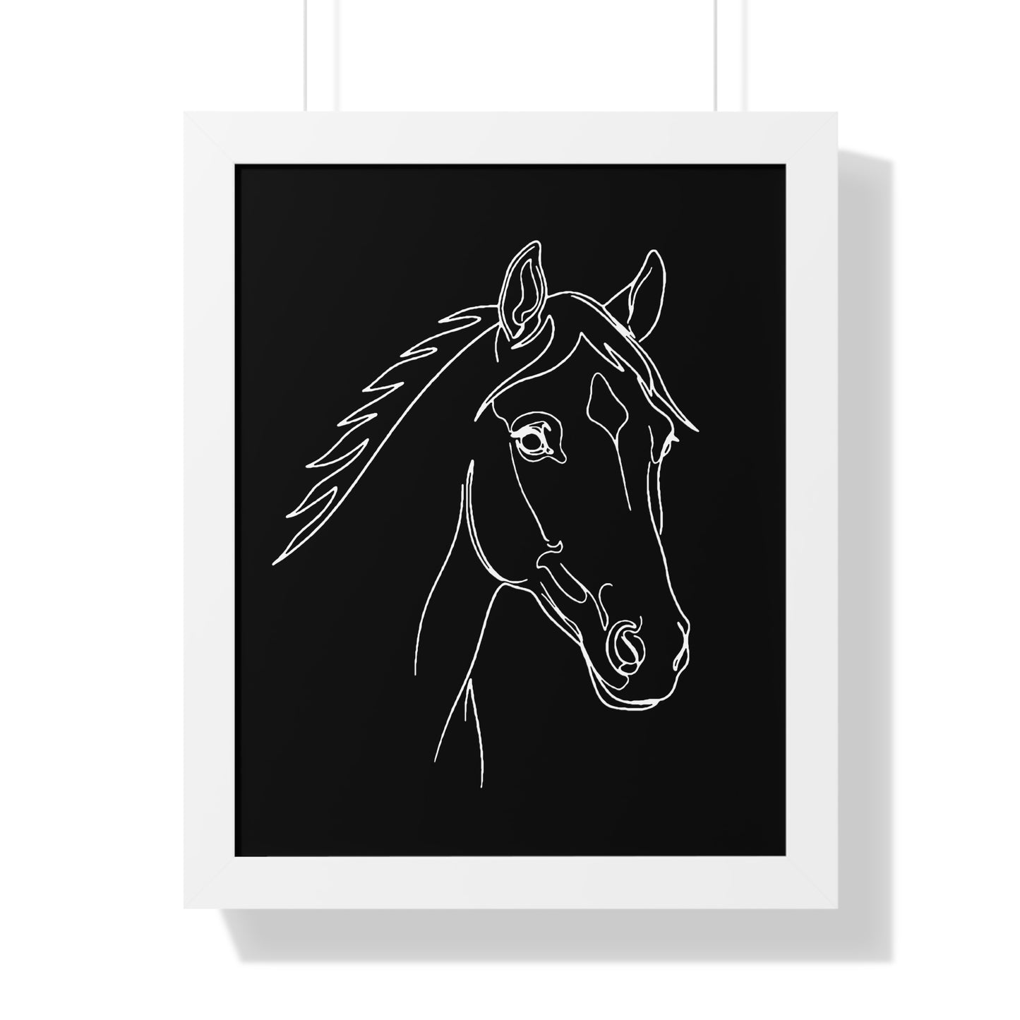 Horse Portrait Sketch - Framed Poster