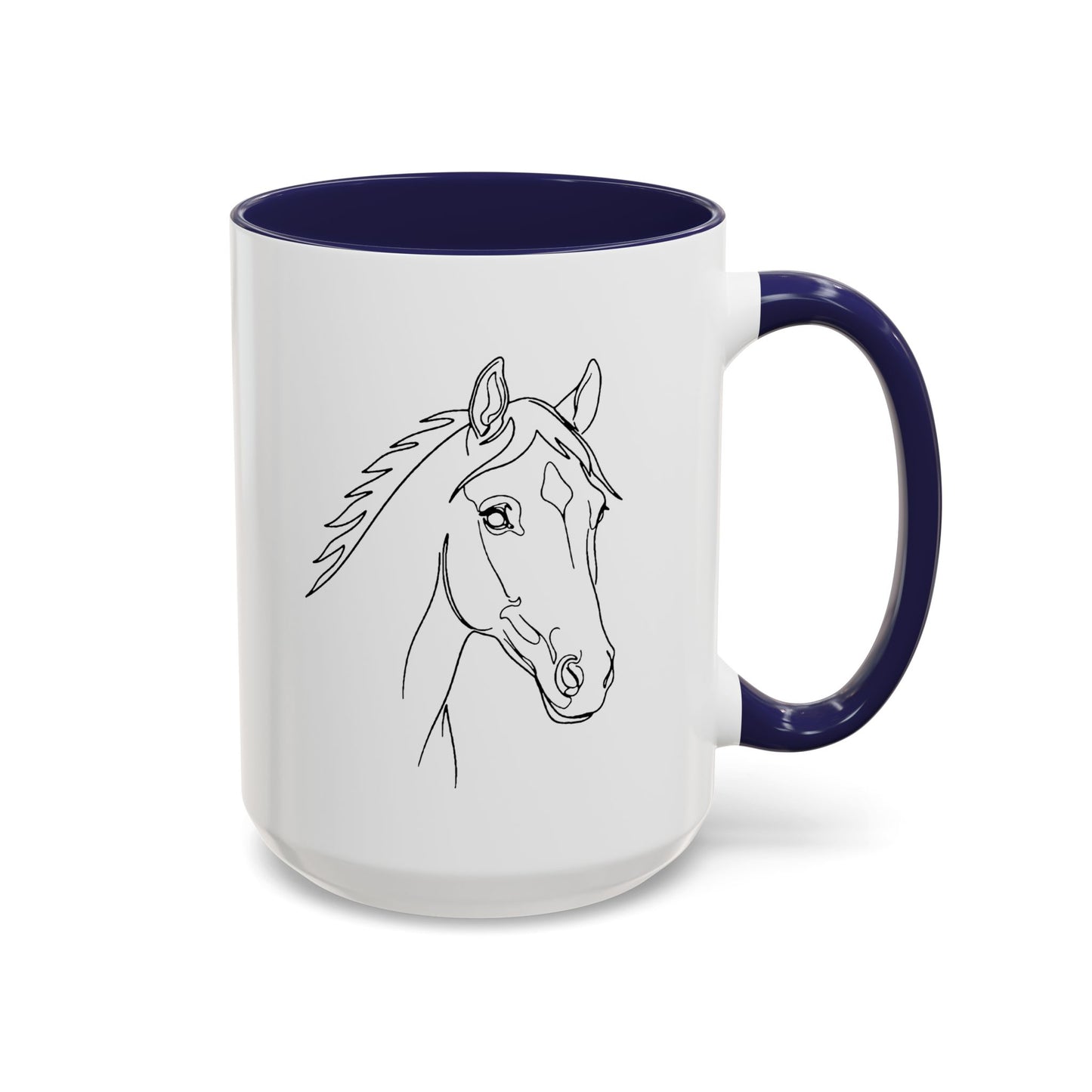 Horse Portrait Sketch - Color Accent Mug