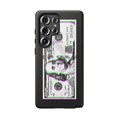 100 Dollars Bill - Green/Magenta Glitch - Phone Case
