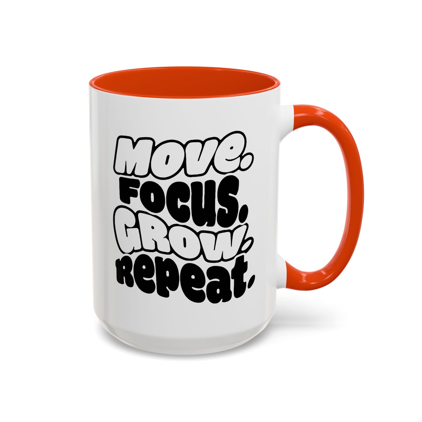 Move. Focus. Grow. Repeat. - Colorful Mug
