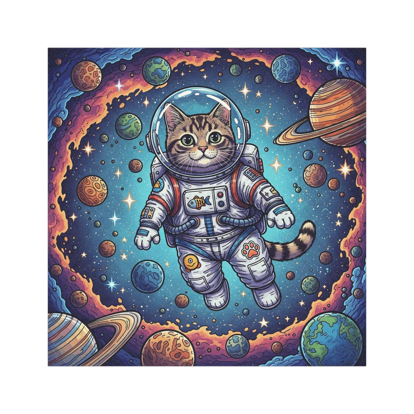 Astronaut Cat - Car Magnet