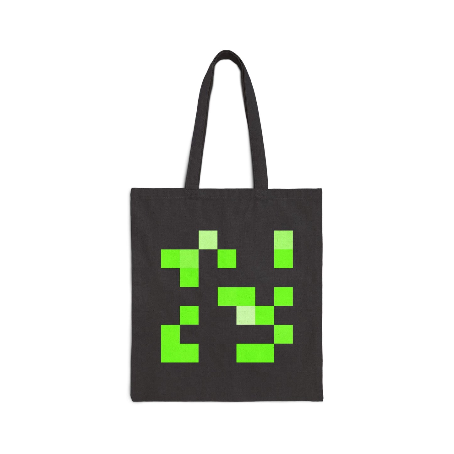 Lime Green Pixel Grid - Tote Bag