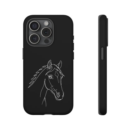 Horse Portrait Sketch - Tough Phone Case
