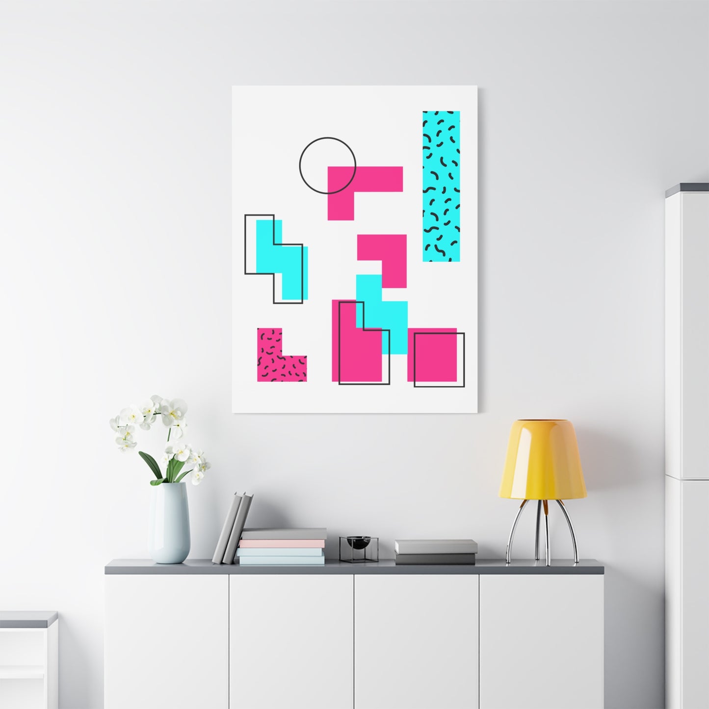 Retro Geometric Vibes - Canvas
