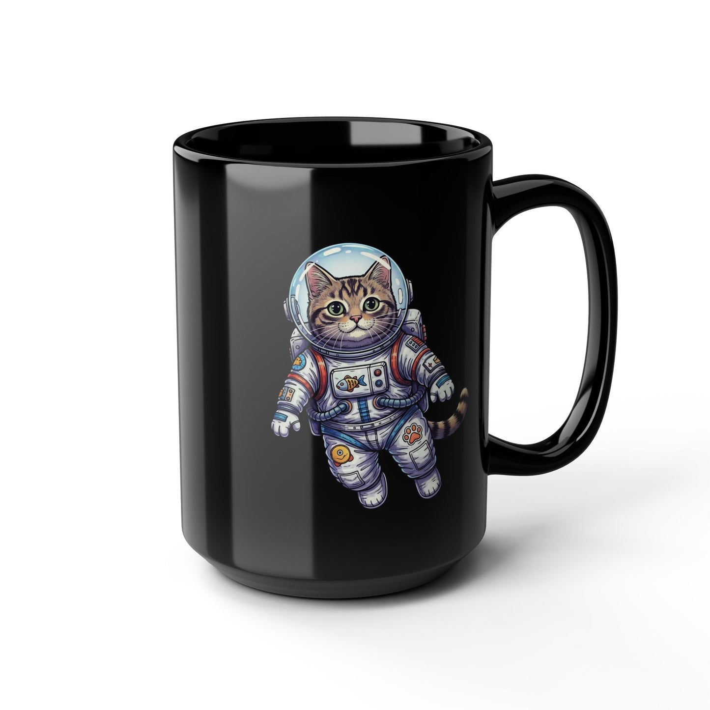 Astronaut Cat - Black Mug