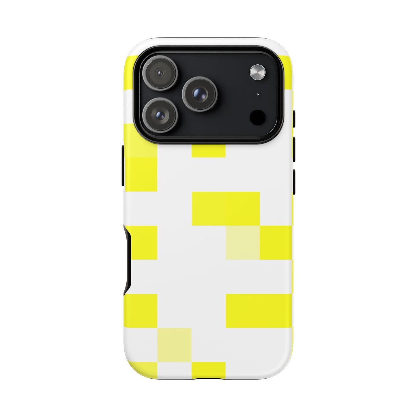 Yellow Pixel Grid -  Phone Case