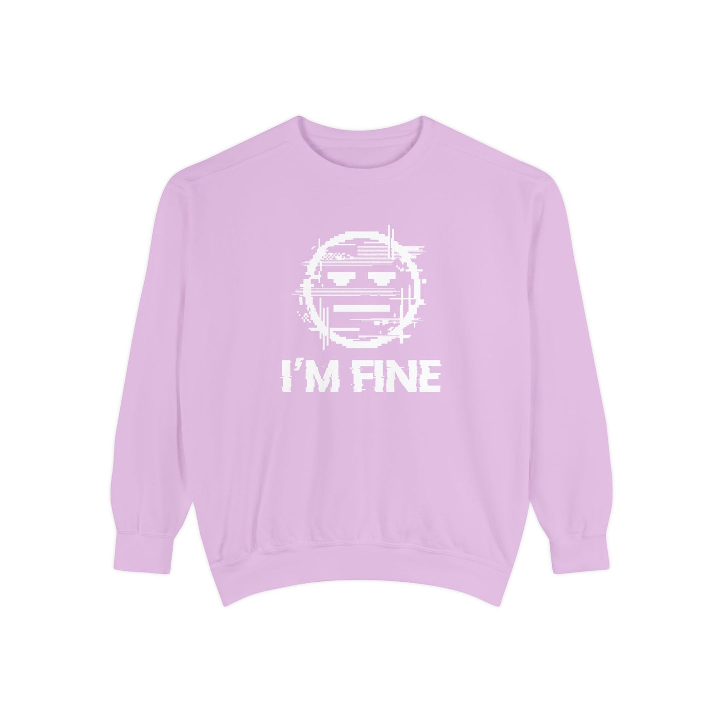 I’m Fine Glitched Smiley - Sweatshirt