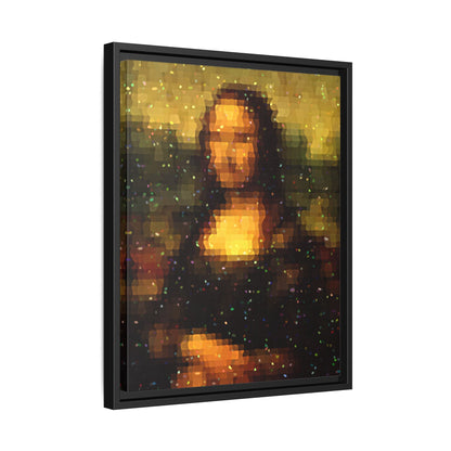 Pixel Muse — Silent Smile - Framed Canvas
