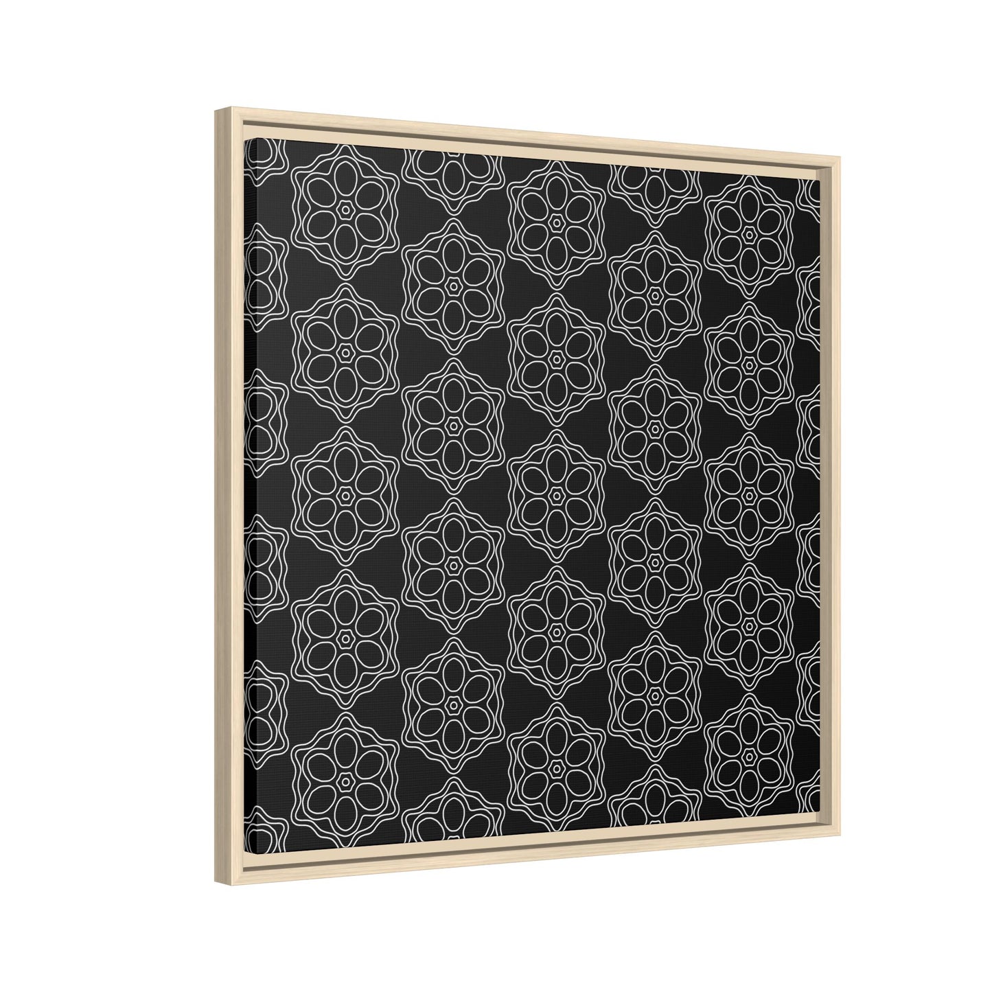 Geometric Sacred Flower - Framed Canvas