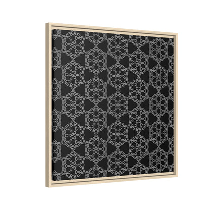 Geometric Sacred Flower - Framed Canvas