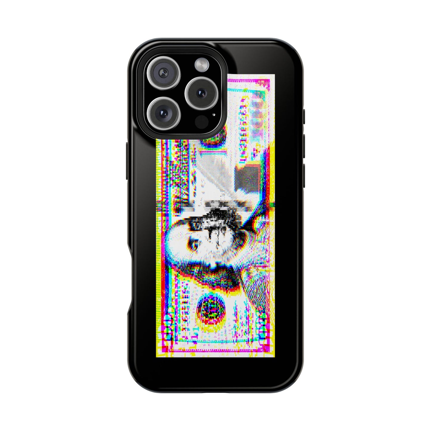 100 Dollars Bill - Neon Color Explosion - Magnetic Phone Case