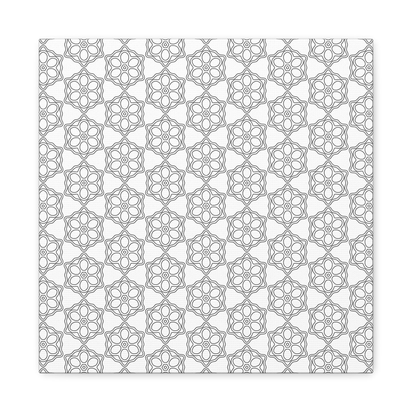 Elegant Geometric Wall Art Canvas, Modern Home Decor, Gray Pattern Stretched Canvas, Minimalist Artwork, Gift for New Home