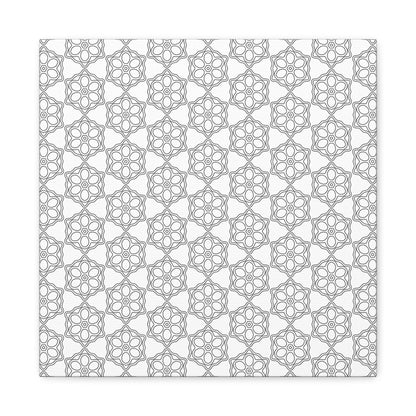 Elegant Geometric Wall Art Canvas, Modern Home Decor, Gray Pattern Stretched Canvas, Minimalist Artwork, Gift for New Home
