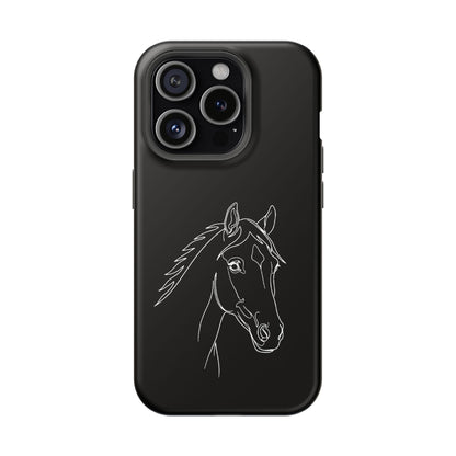 Horse Portrait Sketch - Magnetic Phone Case