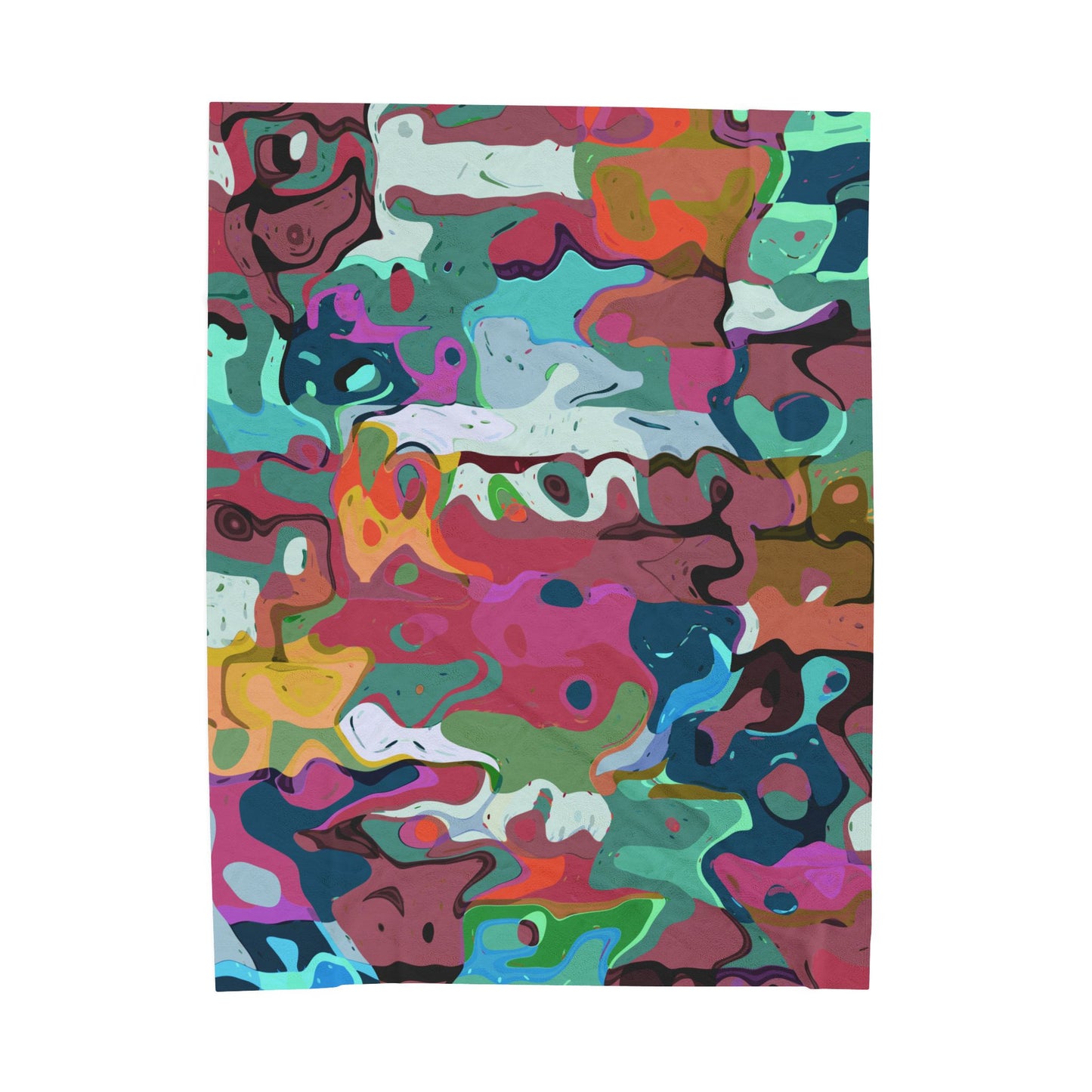 Colorful Abstract Marble - Plush Blanket