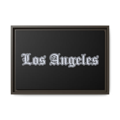 Los Angeles Matte Canvas Art, Framed Wall Decor, Urban Home Art, City Poster, Gift for Angelenos, Modern Art Piece - Silver Edition