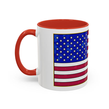 New Glory American Flag (Gold Edge Edition) - Color Accent Mug