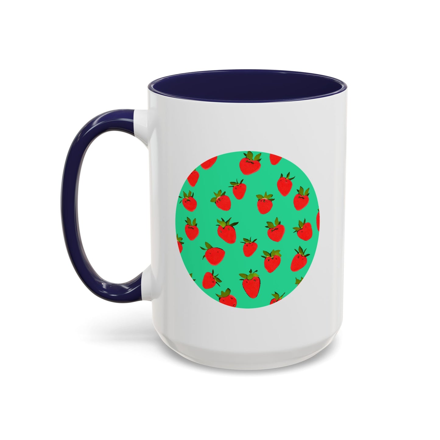 Strawberry Pattern - Color Accent Mug