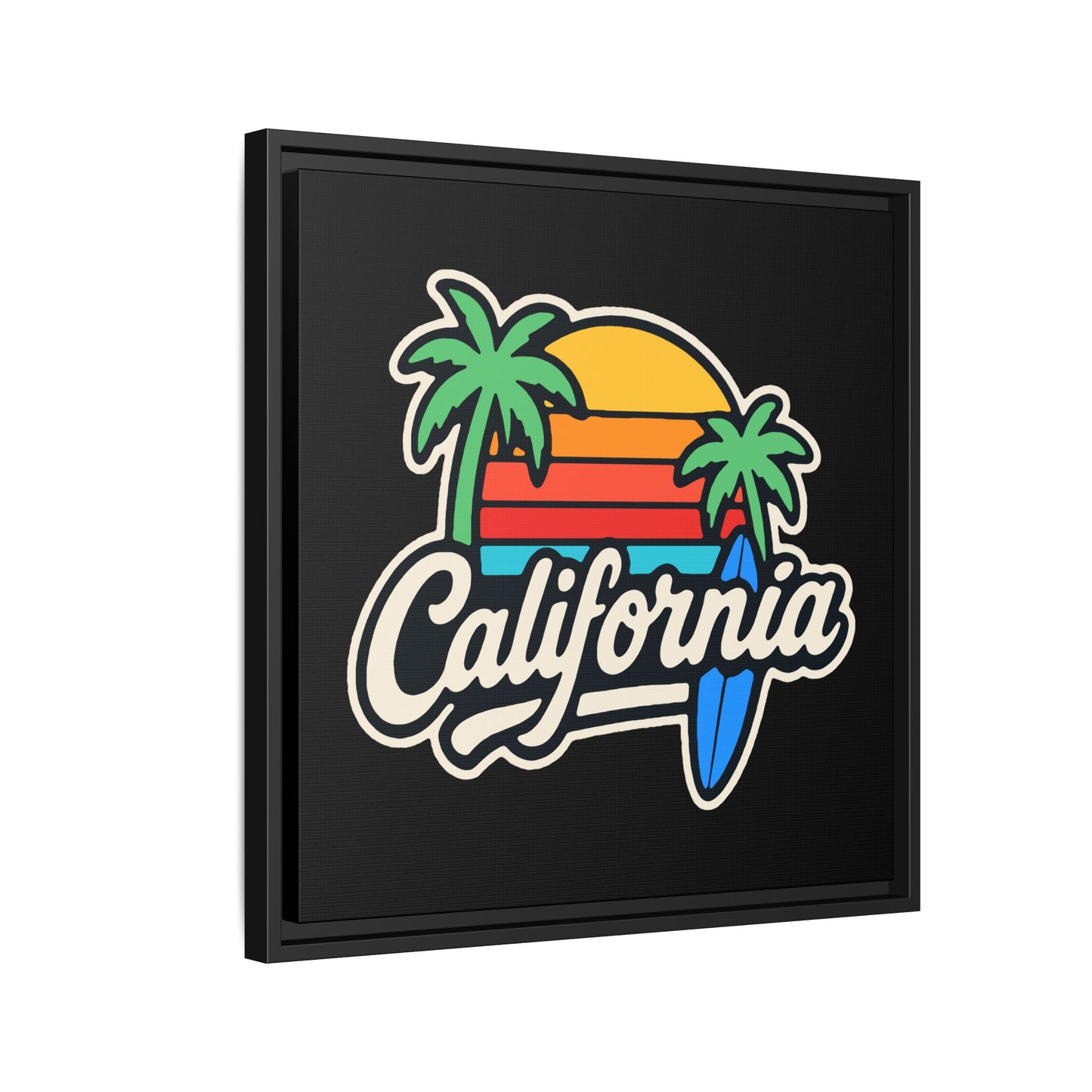 California Surf Vibes - Framed Canvas