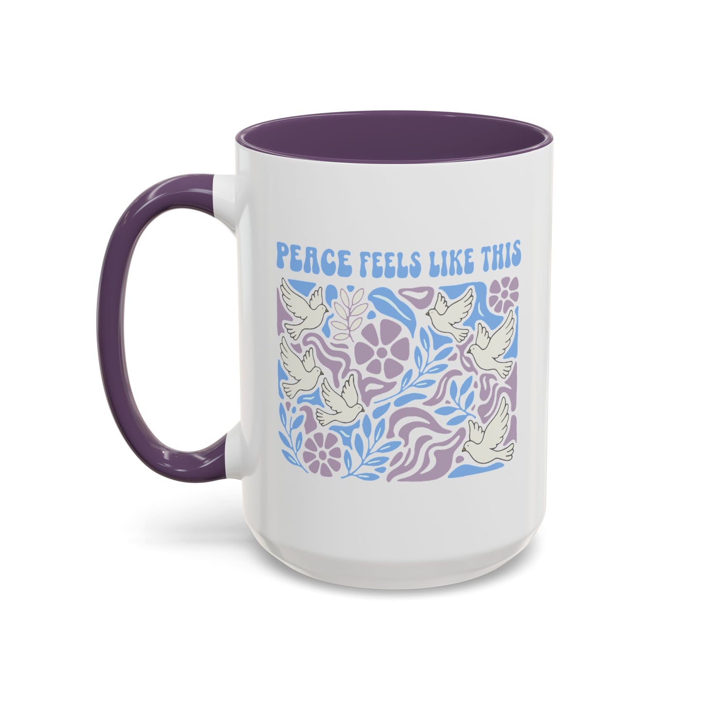 Peace Feels Like This - Color Accent Mug