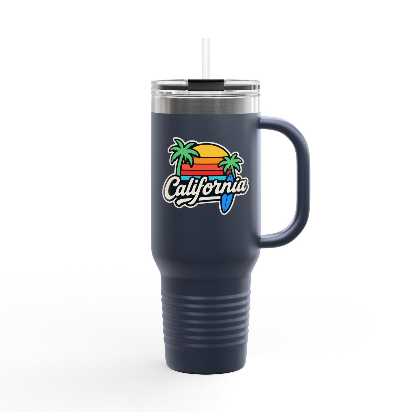California Insulated Travel Mug - 40oz, Perfect for Road Trips, Outdoor Adventures, Gift for Travelers, Beach Lovers, Summer Vibes