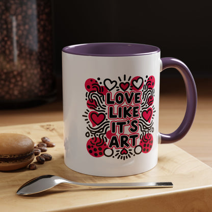 Love Like It’s Art - Color Accent Mug