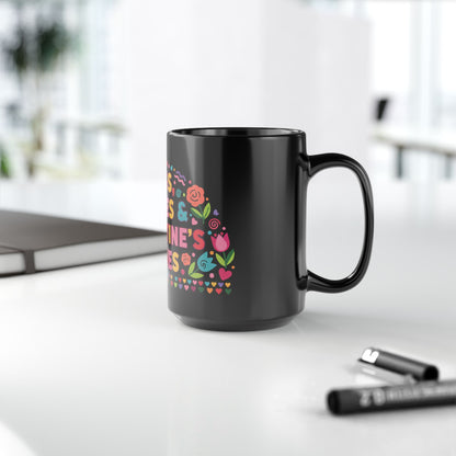 Hugs, Kisses & Valentine’s Wishes - Black Mug