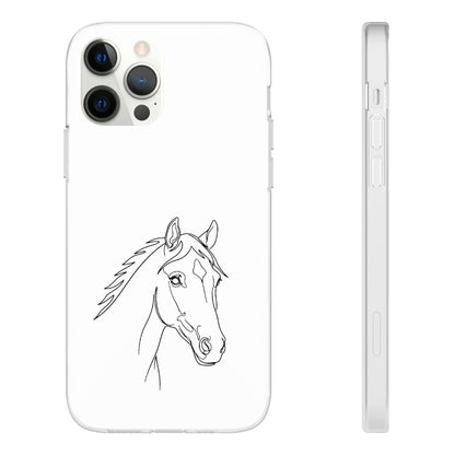 Horse Portrait Sketch - Flexi Phone Case