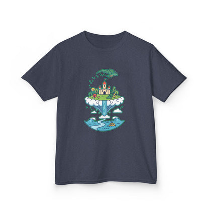 Floating Castle Dragon - Magical Fantasy Island - Kids Tee