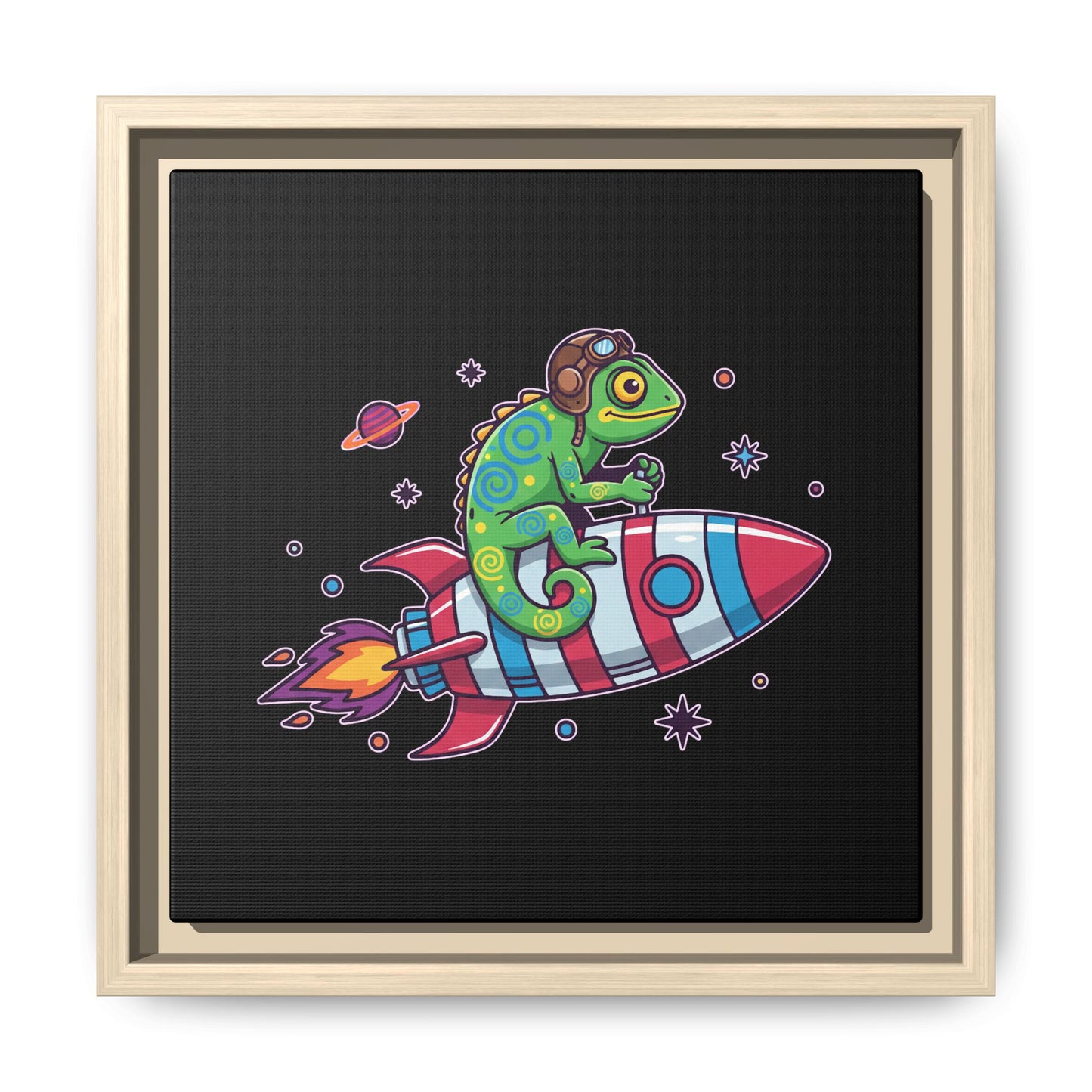 Cosmic Rider - Framed Canvas