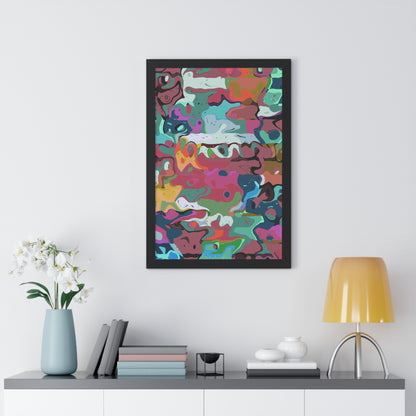 Colorful Abstract Marble - Framed Poster