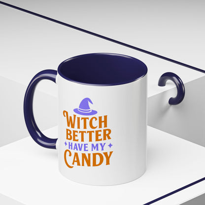 Witch-Themed Coffee Mug, Halloween decor, Gift for witches, Candy lover's mug, Spooky season drinkware, 11oz, 15oz options