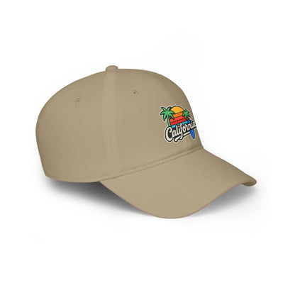 California Sunset Low Profile Baseball Cap, Beach Hat, Summer Accessory, Travel Gear, Vacation Cap, Gift for Him/Her