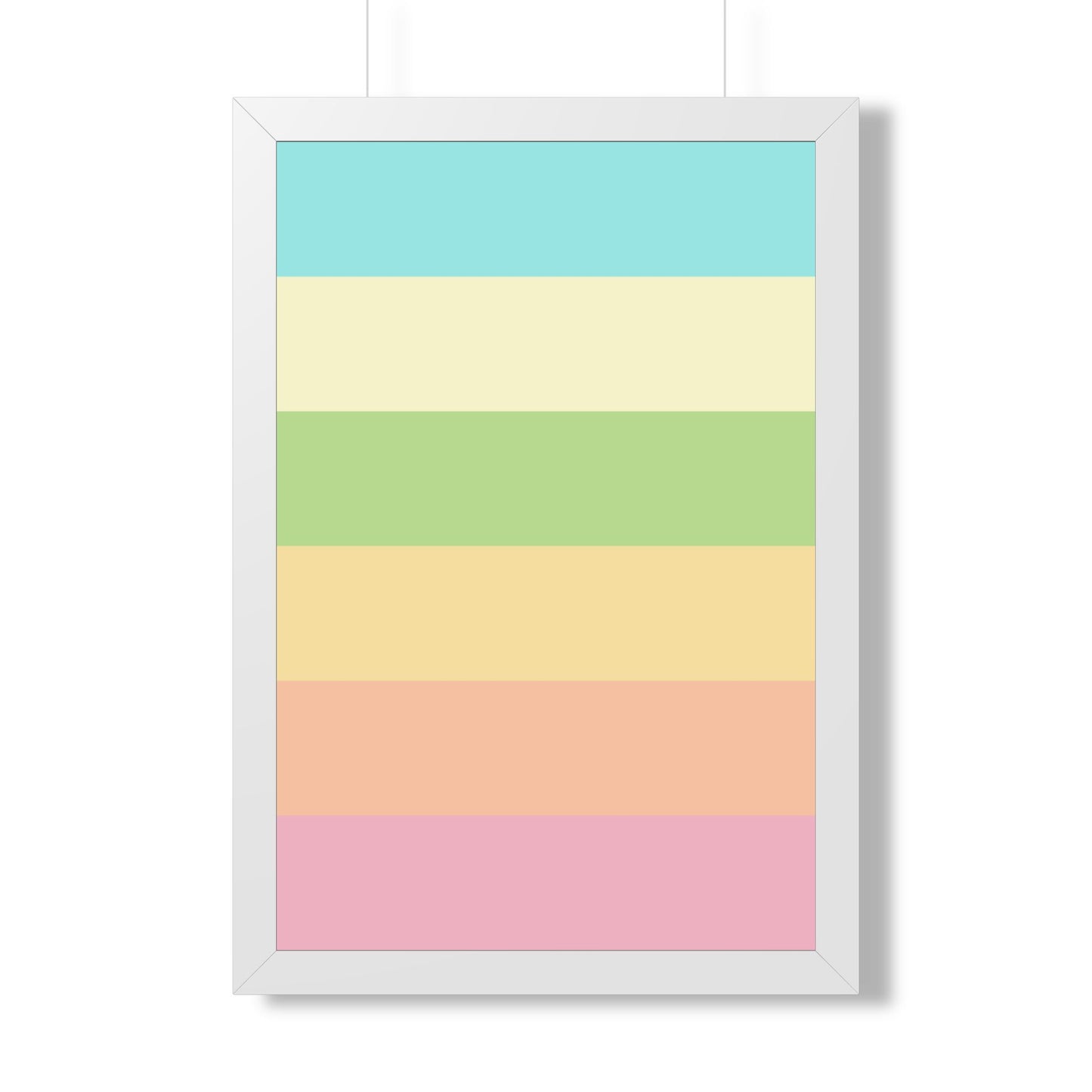 Pastel Stripes - Framed Poster