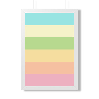 Pastel Stripes - Framed Poster