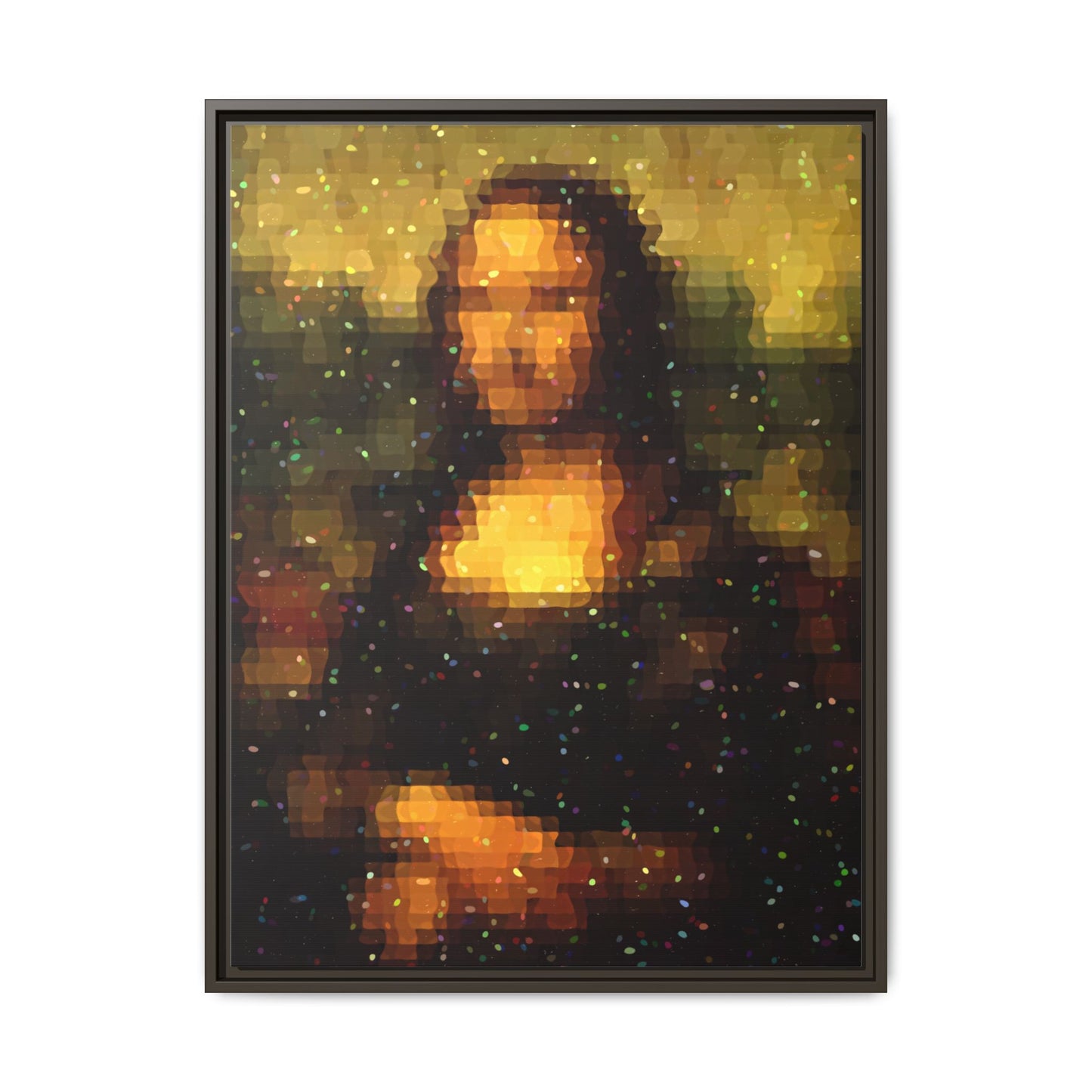 Pixel Muse — Silent Smile - Framed Canvas
