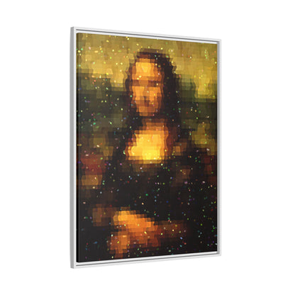 Pixel Muse — Silent Smile - Framed Canvas