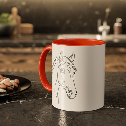 Horse Portrait Sketch - Colorful Mug