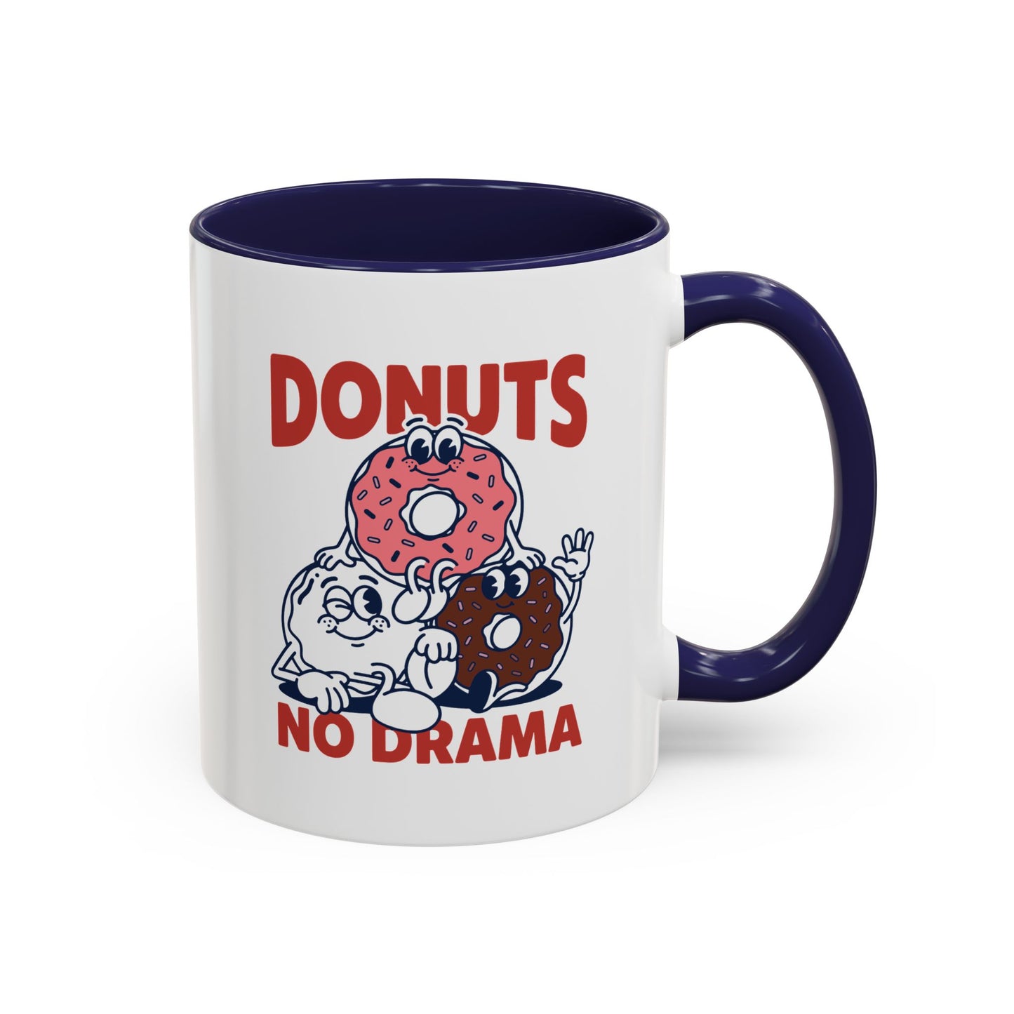 Donuts No Drama - Color Accent Mug