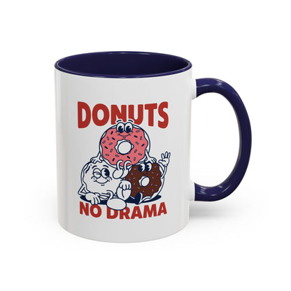 Donuts No Drama - Color Accent Mug