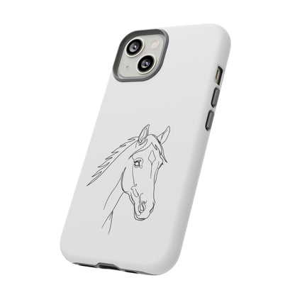 Horse Portrait Sketch - Tough Phone Case