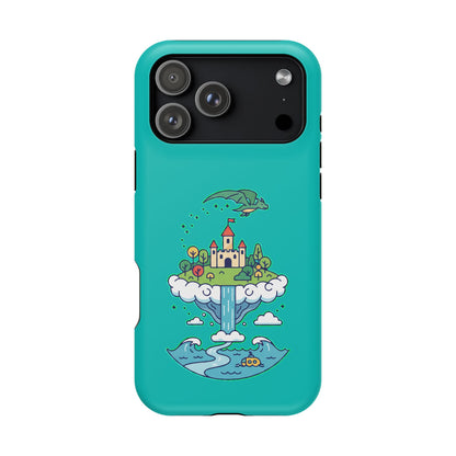 Floating Castle Dragon - Magical Fantasy Island - Magnetic Phone Case